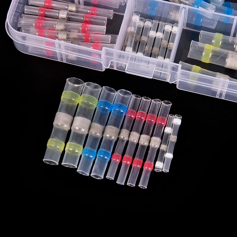 

50Pcs/Set Mixed Heat Shrink Sordering Terminals Waterproof Solder Sleeve Tube Electrical Wire Insulated Butt Connectors Kit