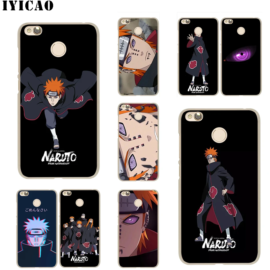 IYICAO Naruto pain Black Hard для Xiaomi Mi 5 5S 6 9 8 A2 Lite 5X Mix 2S F1 SE MAX 3 9T A3 Pro CC9E Redmi Note | Мобильные