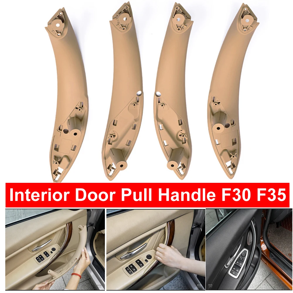 

Beige Black Cream Front Rear Left / Right Car Interior Inner Door Pull Handle Cover For BMW F30 F80 F31 F32 F33 F35 2013-2018