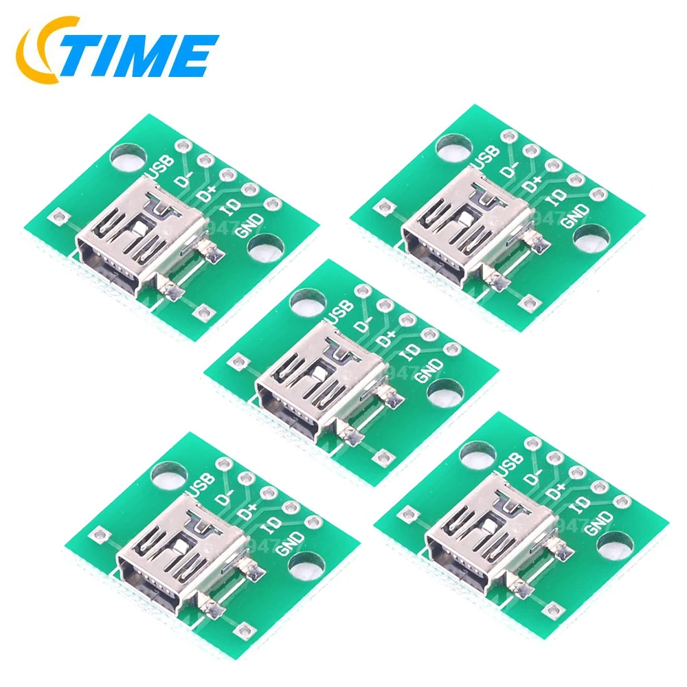Mini USB To DIP Adapter Converter For 2.54mm PCB Board DIY Power Supply NEW