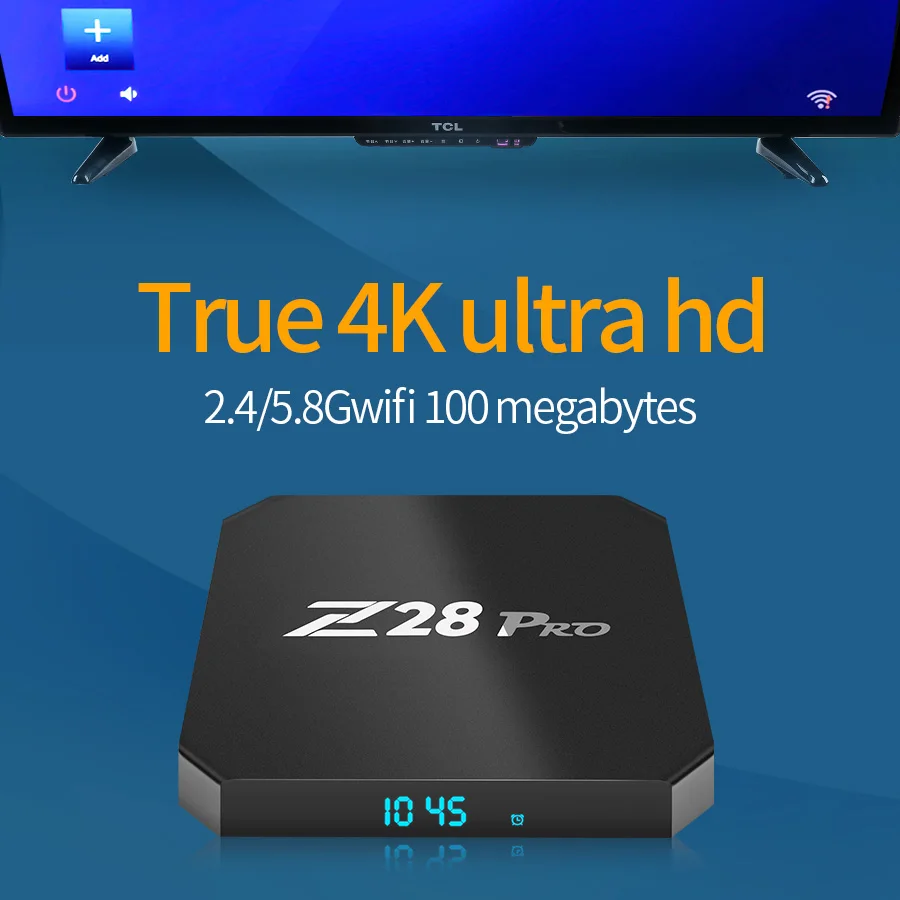 Z28 PRO 4GB 32GB Smart TV Box Android 7.1 RK3328 Quad Core 2.4G 5G WiFi Bluetooth 4.1 Media Player 4K HD Set Top Box with LED 