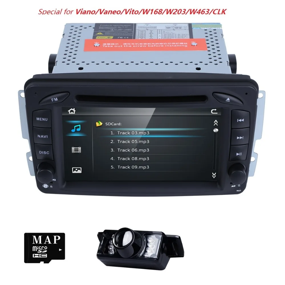 Cheap AutoRadio 2 Din Car DVD Player Multimedia For Mercedes Benz vito w639 CLK C-209 W203 W168 ML W163 W463 viano Vaneo1998-2006Audio 2
