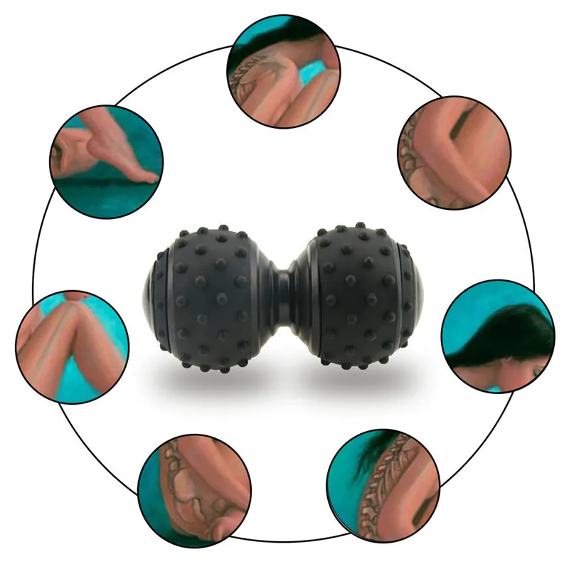 Sport Fitness Spiky Trigger Point Massage Ball Hand Back Neck Myofascial Release Pain Relief Fasciitis Roller