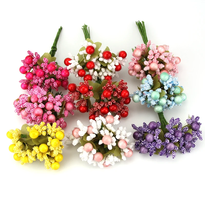 50 Pièces Mini étamines Artificielles Bourgeon Bouquet