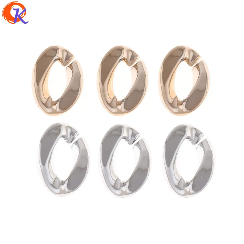 Acessórios do Grânulo Feito à Mão Design Cordial Pces – Grânulos Acrílicos Chapeamento uv Diy Brinco Joias Fazendo Grânulo Descobertas 16*23mm 400