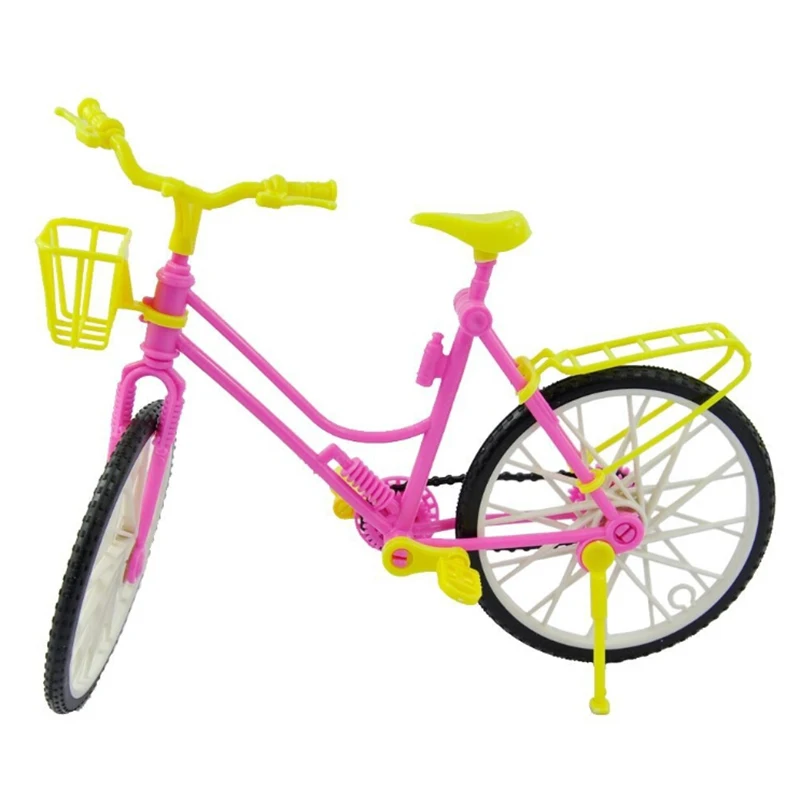 1 шт. пластиковый велосипед с корзиной для кукол|barbie bicycle|doll bicyclebarbie bike accessories |