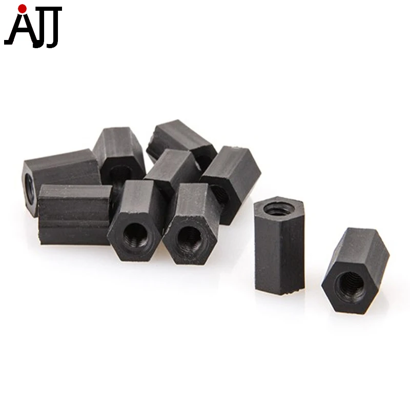 10шт./пакет Rctimer M3x8mm M3x10mm нейлоновая Шестигранная стойка черного цвета для монтажа