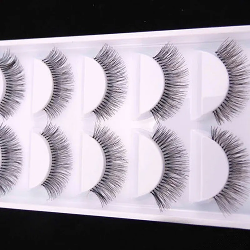 5 пар натуральные черные накладные ресницы для наращивания|cross false eyelashes|false