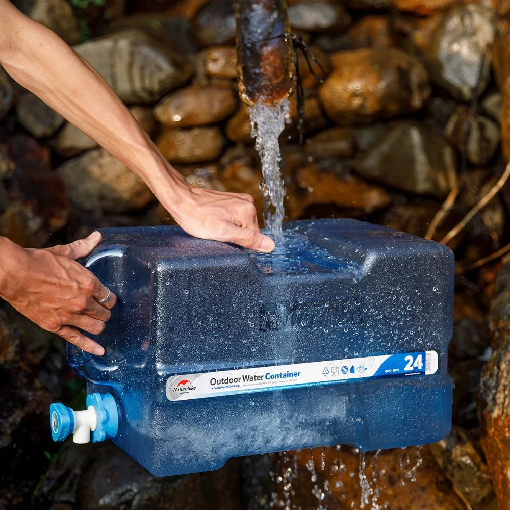 Naturehike Пищевой ПК контейнер для воды на открытом воздухе большой емкости ведро воды Пешие прогулки Кемпинг бак для воды с краном