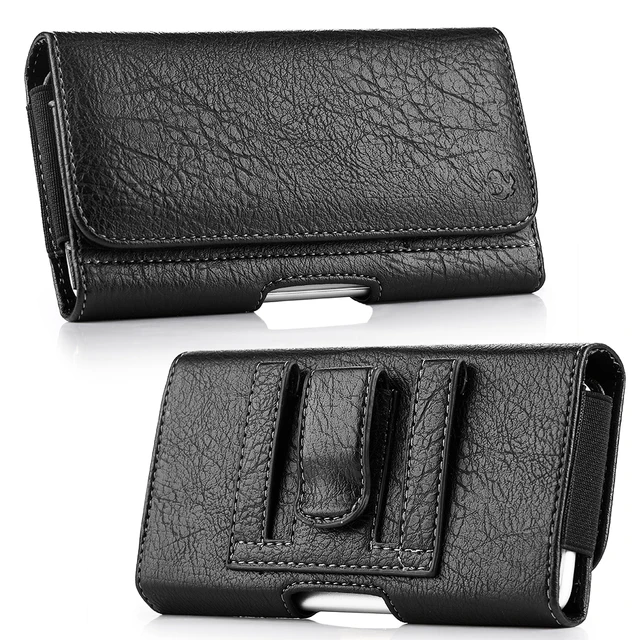 Phone pouch case for iphone XS MAX XR 10 8 7 6 plus universal magnetic holster leather cover for huawei xiaomi cell phone bag 2