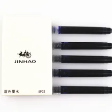 5 шт. Jinhao синие чернила с перьевой ручкой для офиса школьные принадлежности картридж черный/