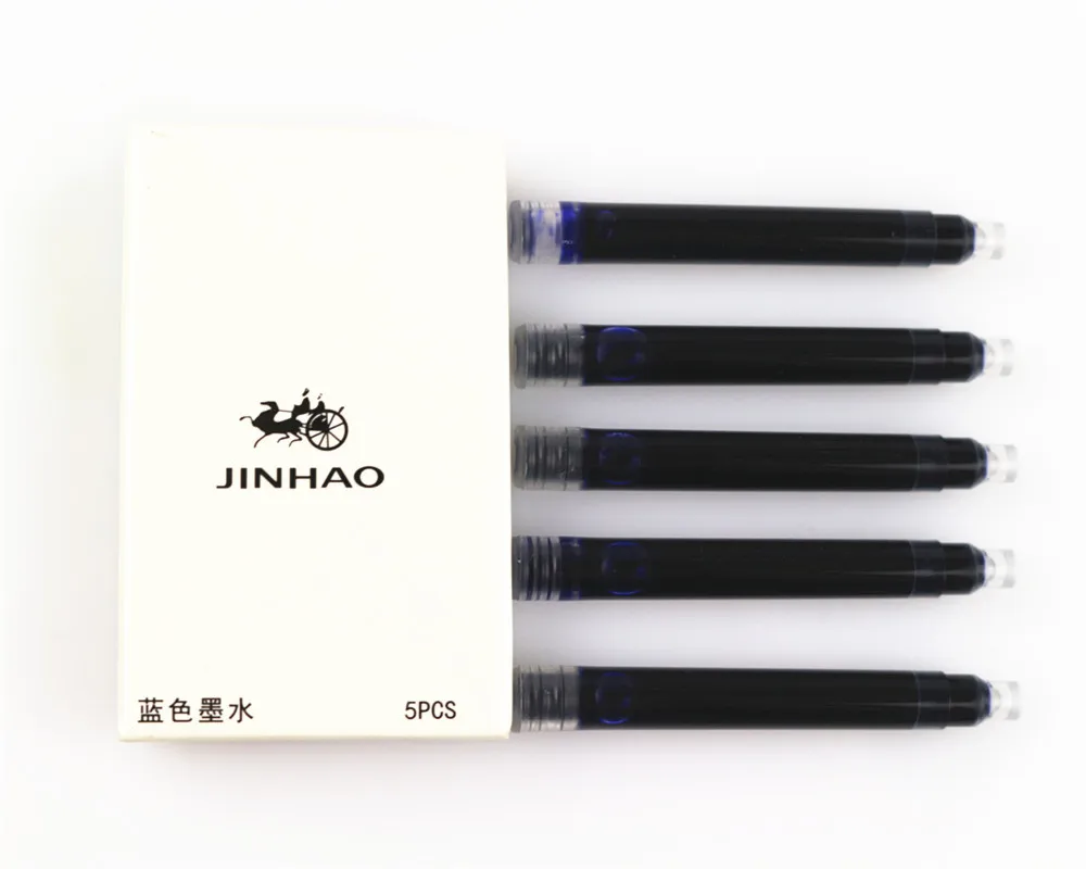 5 Pcs Jinhao Blue Fountain Pen Ink Office School Supplies Cartridge