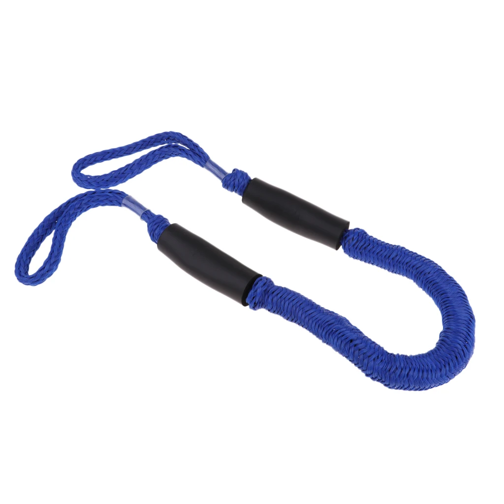 

Strong Nylon Bungee Dock Line 5FT for Boats Jet Ski Heavy Duty Mooring Lines Boat Docking Stretch Shock Cord Anchor Rope Blue