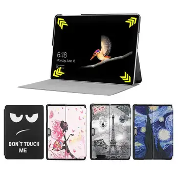 

Pattern Printed P360 Degree Leather Protective Smart Dormancy Cover Case Stand for Microsoft Surface Go 10inch Tablet