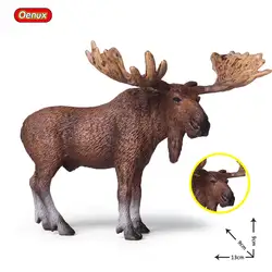 Oenux дикий Африка животные Лось моделирование Pere Дэвида олень модель фигурки героев ПВХ Высокое качество Развивающие игрушки для детей