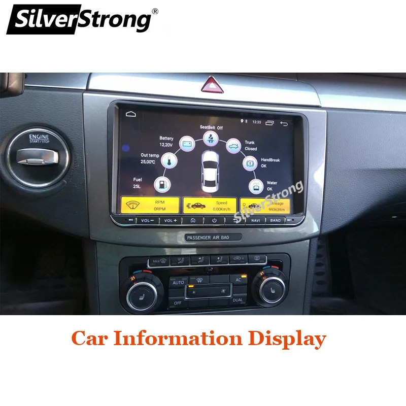 Top SilverStrong Android9.1 Car Multimedia player for VW Passat Radio Car DVD for Golf for Tiguan for Vento GPS Option DAB TPMS 2