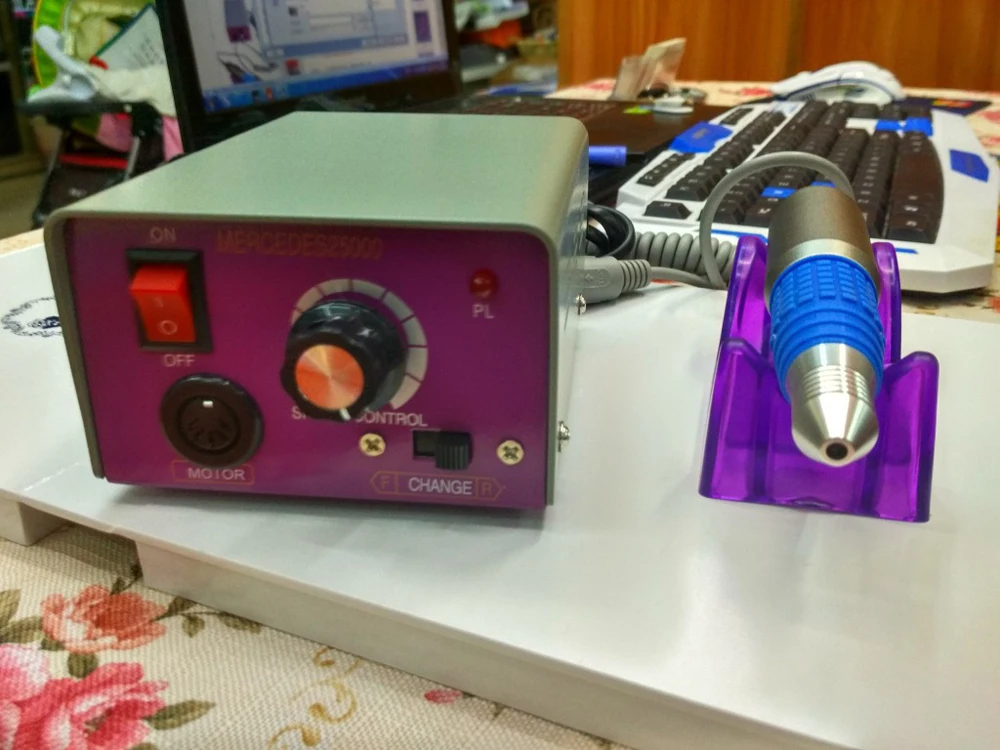 Buy 110/220V NAIL DRILL WITH FOOT PEDAL 25000rpm