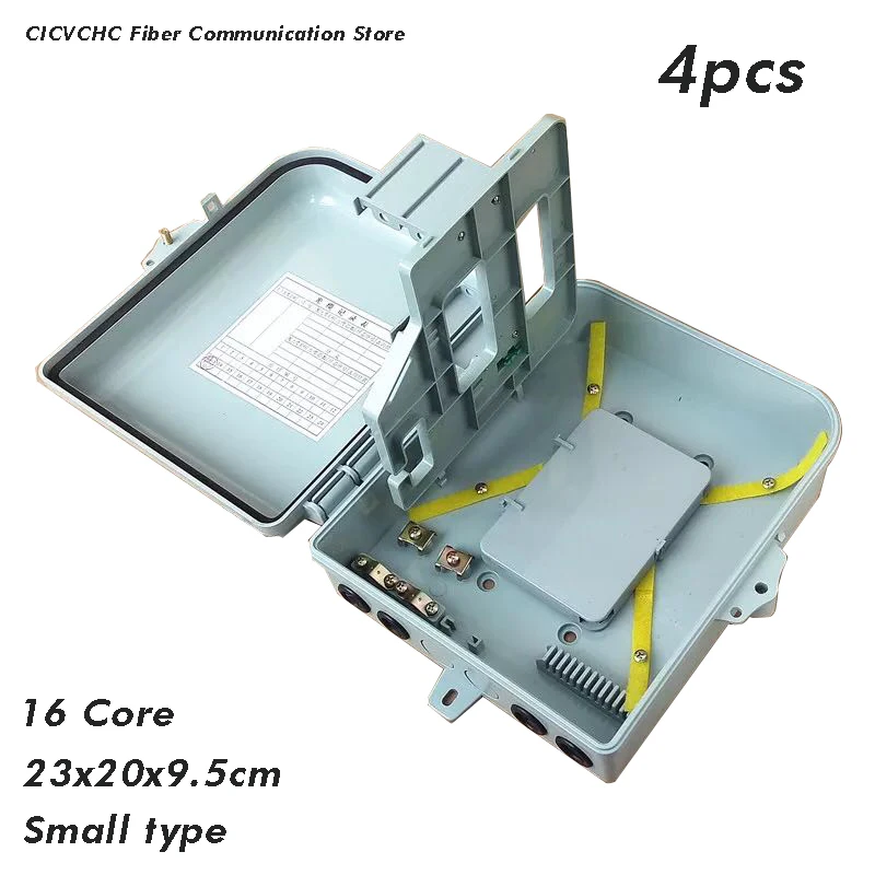 4 шт. Быстрая доставка Малый коробка оптоволоконным доступом для 16 Core или PLC плагин Тип/волокно оптическое распределительная коробка/FTTH