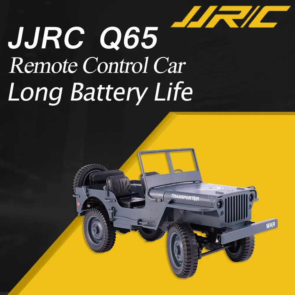 

JJRC Q65 RC Truck 1:10 2.4G 4WD Convertible Military Off-Road 4-Wheel Drive Climbing Car 15Km/h Remote Control Toys gift