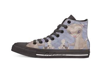 

Fizzy The Ferret High Top Canvas Shoes Flat Casual Custom Unisex Sneaker Drop Shipping