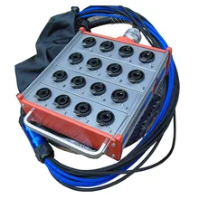 Высокое качество Pro аудио 16-канальный сценический Змеиный кабель с 16 XLR COMBO JACK box 15 футов