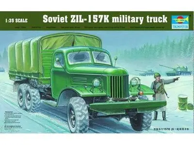 Пластиковая модель военного грузовика Trumpeter 01003 1/35 ZIL-157K | Игрушки и хобби