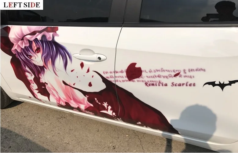 

LEFT SIDE Car Stickers Personality Car-styling DIY Anime Girl Japanese Waterproof No Color Fading High Quality Protective Film