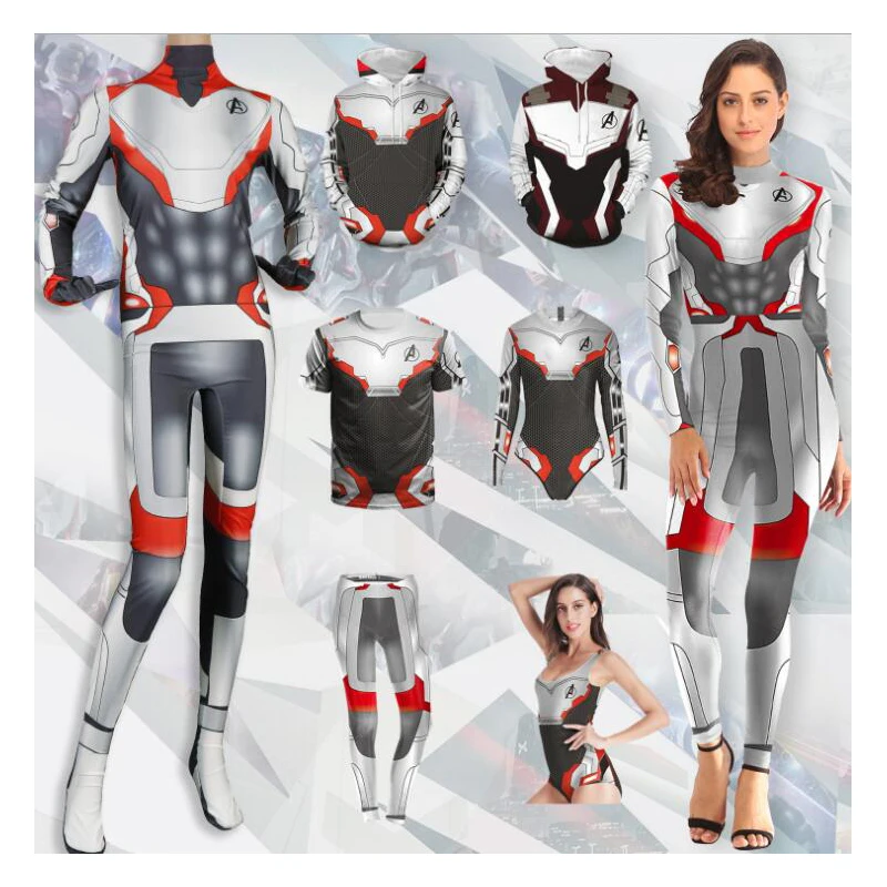 

2019 marvel avengers ultimate game quantum suit Cosplay jumpsuit backless exercise suit jumpsuit suit gyms set