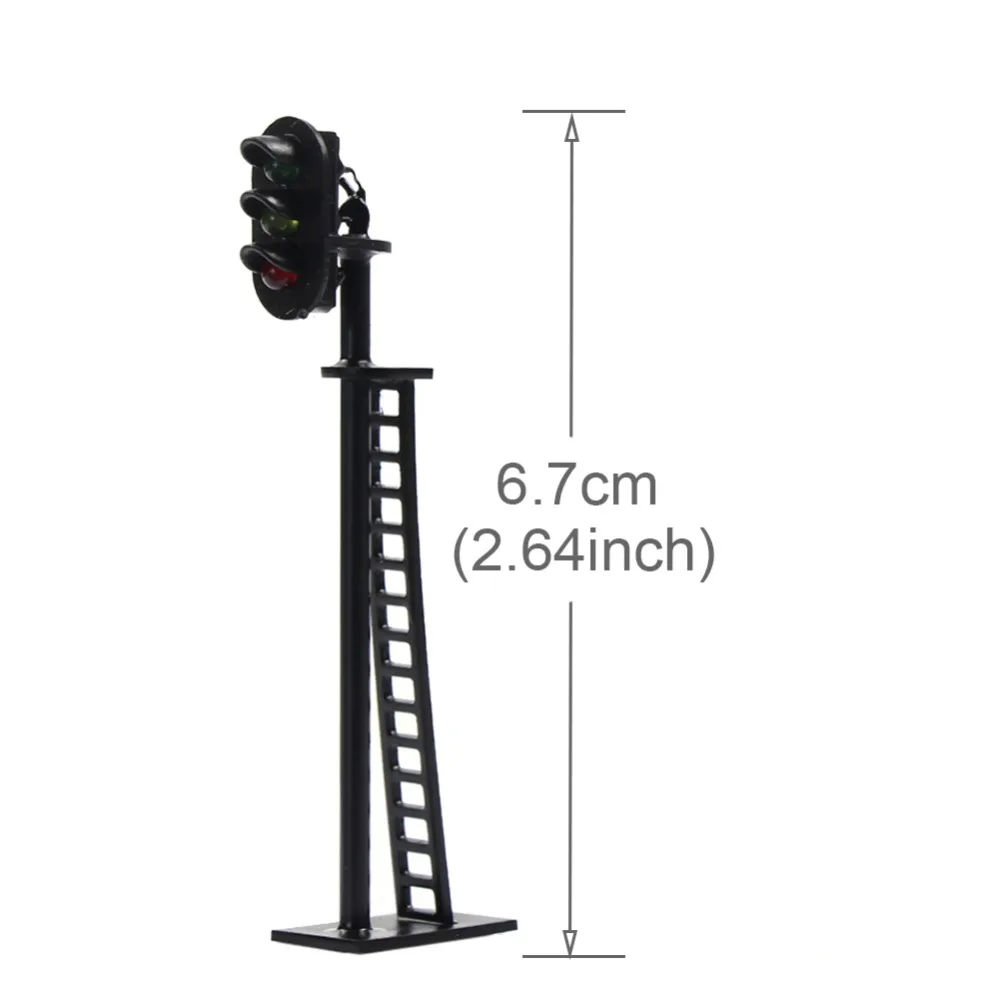 5 pcs HO or OO Gauge 3 aspects Railway LEDs Signals G//Y//R