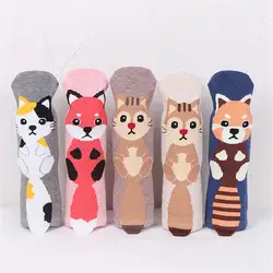 Для женщин мужские хлопковые носки животного Art анимационный персонаж милый подарок Платье Носок мелкая Топ Летние тапочки лодыжки #30