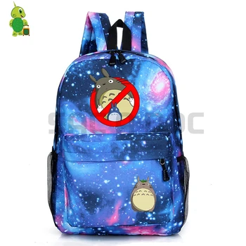 

Ghostbusters/One Punch Totoro Backpack Galaxy School Bags for Teenage Girls Boys Students Book Bag Women Men Travel Rucksack