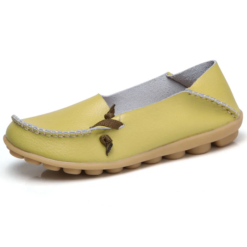 

Women Flat Shoes Leather Boat Shoes Fashion Fringe Female Shoes Lazy Shoes