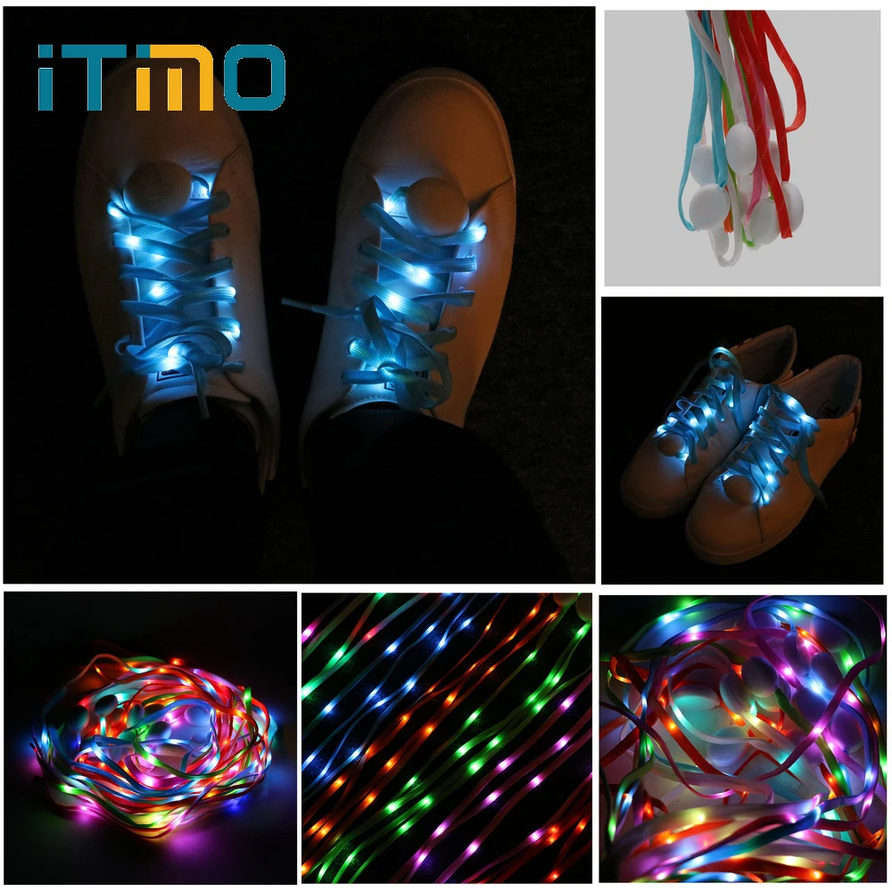 

ITimo Coloured Shoelace Novelty Light Shoelace Luminous Party LED Luminescence Flashing Lighting