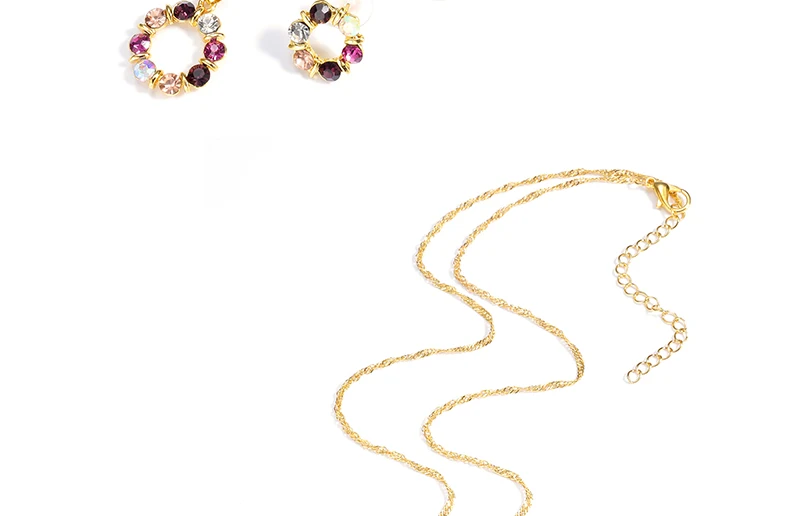 Bridal Jewelry Sets For Women Wedding African Beads Jewelry Set Earrings Gold Silver Color Crystal Flowers Necklace Set (2)