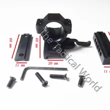 Охота Тактический винтовка 30 мм QD Quick Release разъемное кольцо Кронштейн Баррель аксессуар 20 мм Уивер Сфера горе рис Железнодорожный