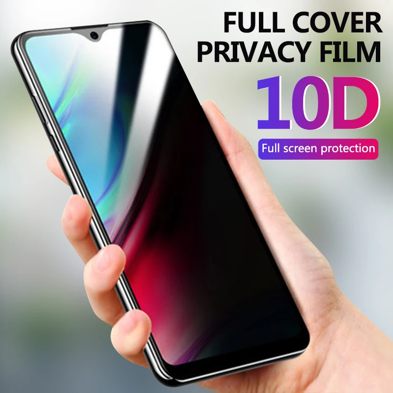 

10D Screen Protector Film For Samsung Galaxy A50 A30 A20 A10 M20 Privacy Tempered Glass Protection For Samsung J4 J6 Plus 2018