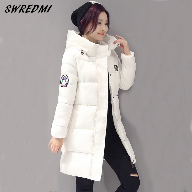 Children's Girls Long Thick Hooded Snow Warm Winter White
