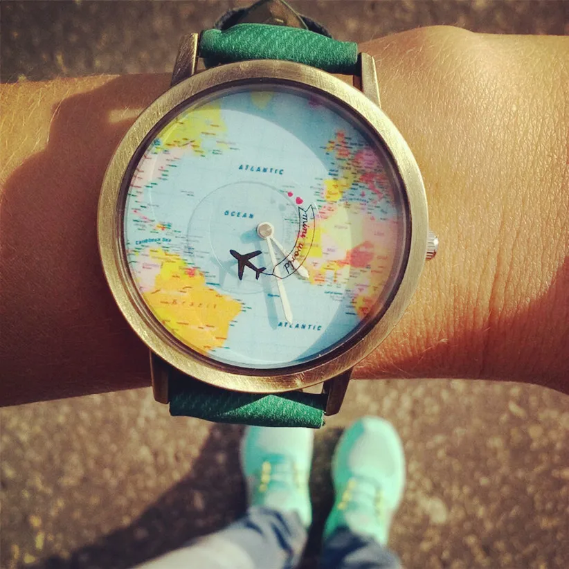 OTOKY Willby мини наручные часы с изображением карты мира для мужчин женщин подарок часы 161213 Прямая доставка