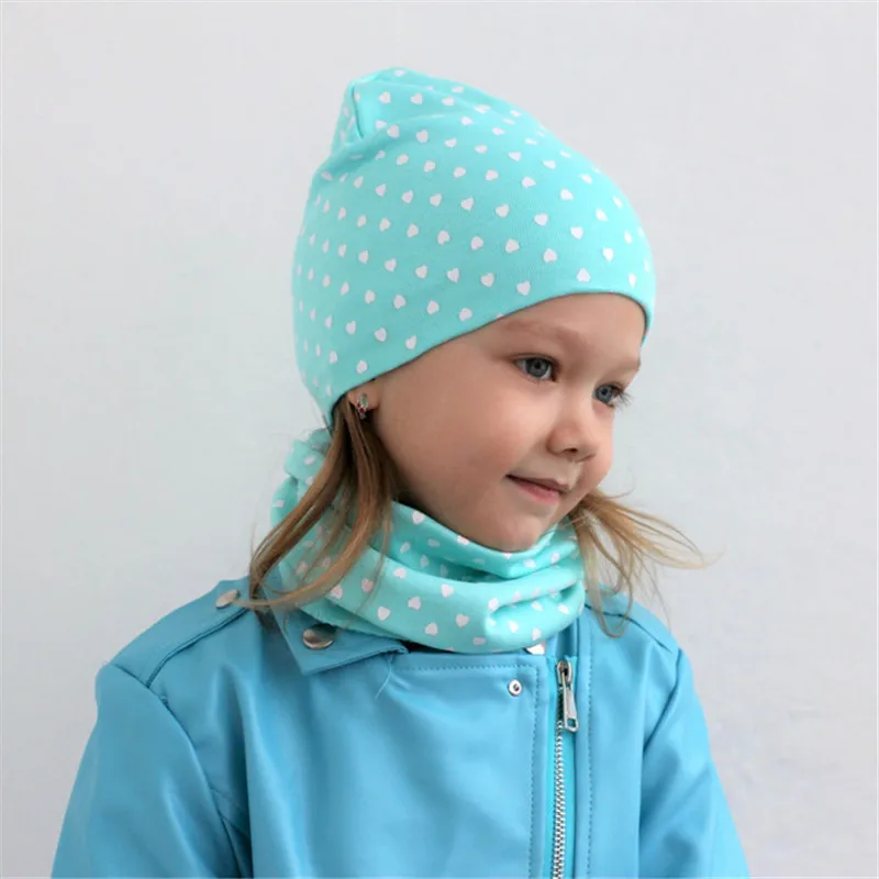 Новая хлопковая одежда для малышей Шапка звезда Цветочный принт теплые Кепки шарф для мальчиков и девочек, для младенцев Шапки комплект осень-зима детей Beanie Hat Baby Кепки