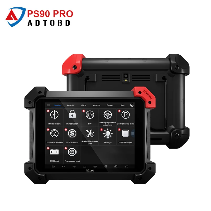 

XTOOL PS90 PRO Heavy Duty Diagnostic Tool For Car and Truck OBD2 Key Programmer Odometer ADJUSTMENT Update Online With Wifi/BT