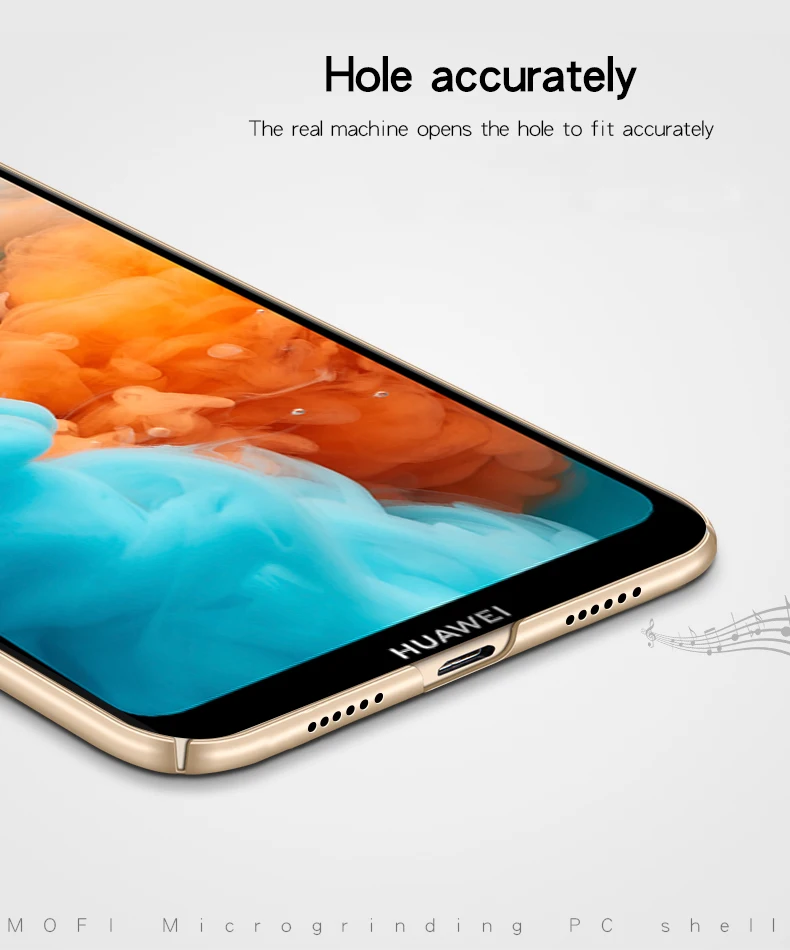 MOFI для huawei Y6 чехол Чехол PC пластиковый жесткий чехол для телефона для huawei Y6 Prime задняя крышка противоударный защитный щит