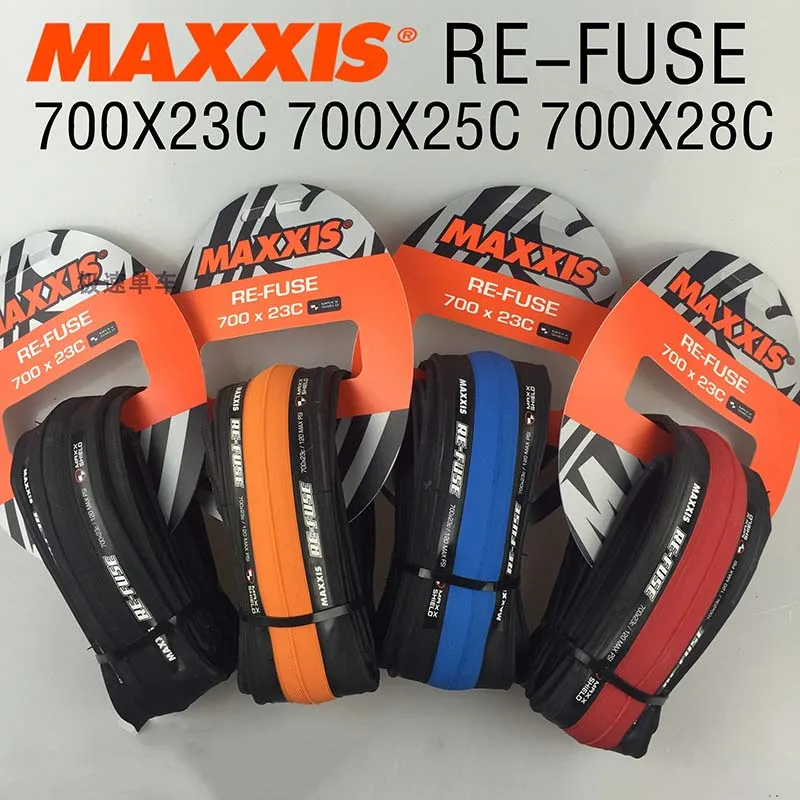 Maxxis ReFuse Folding Tires PAIR 700 x 28c Black Flat Protection Road Fixed Bike