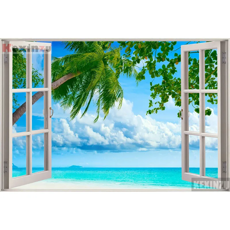

kexinzu Full Square/Round 5D Diy Diamond Painting Cross Stitch "Window Scenery " Diamond 3D Embroidery Mosaic Home Decor 005