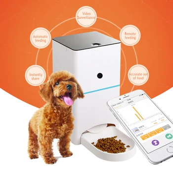 

KIMHOME PET Automatic Pet Feeder For Small Medium Large Dogs Cats Video Watch Timely Quantitative Remote Feeding Dog Dishes Food