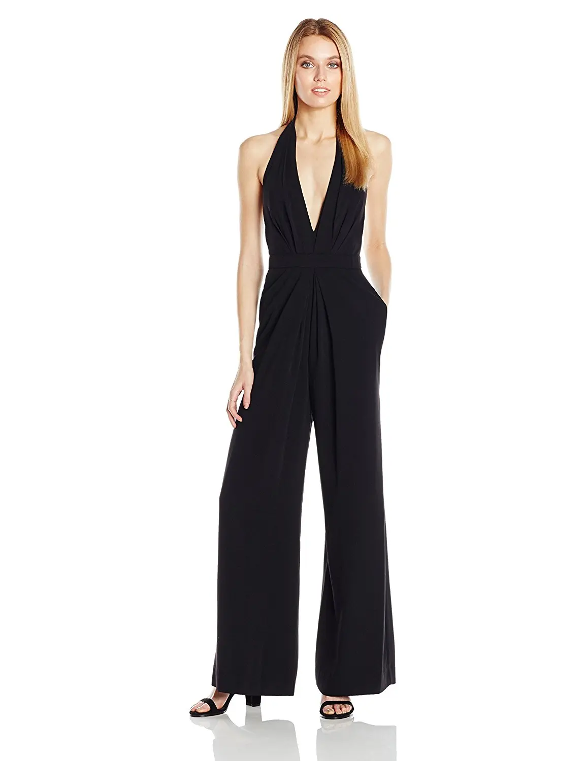 deep v jumpsuit