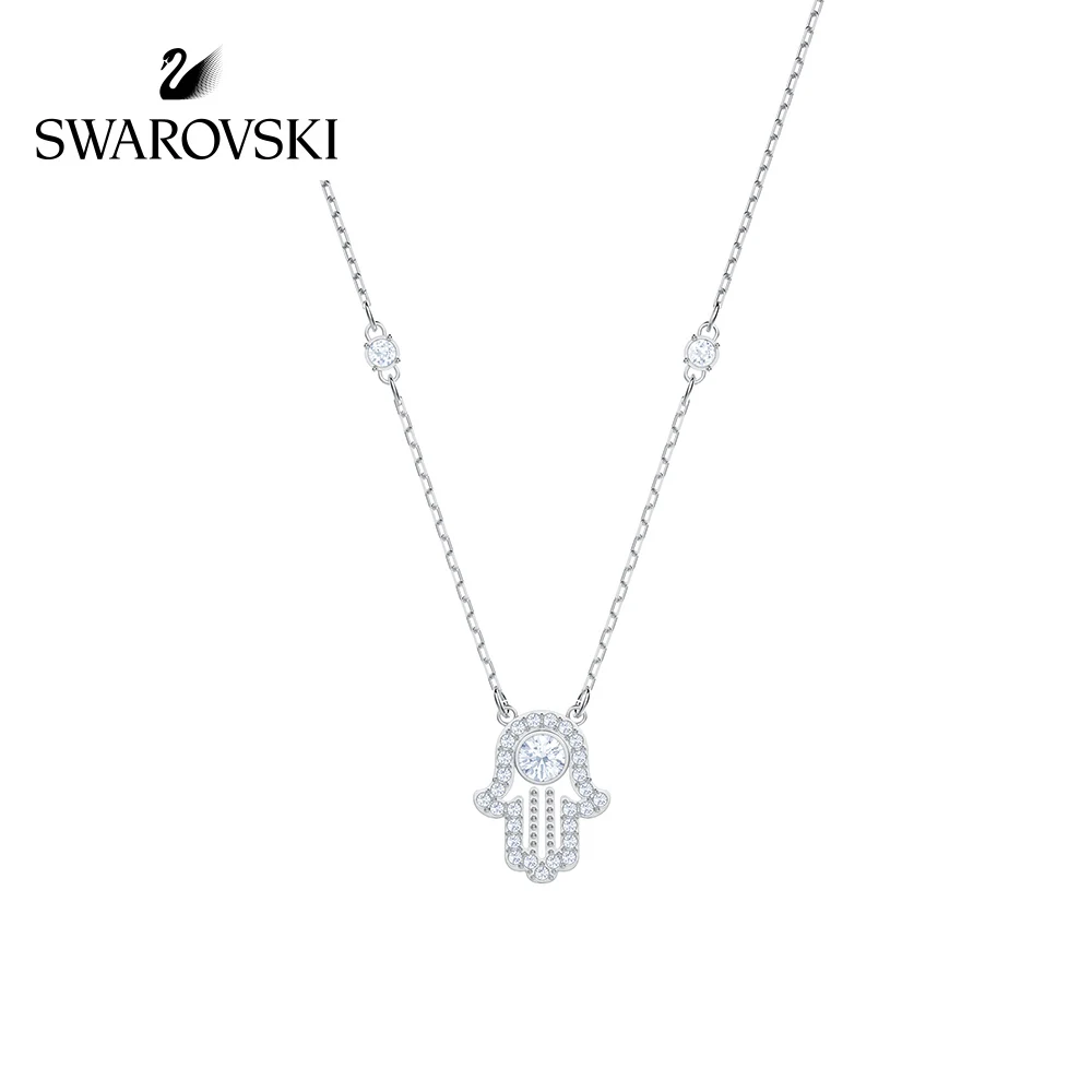 

Genuine Swarovski Luckily Fatima's hand Pendant Necklaces fashionable womens Crystal Necklace Choker Necklace 5429731-02
