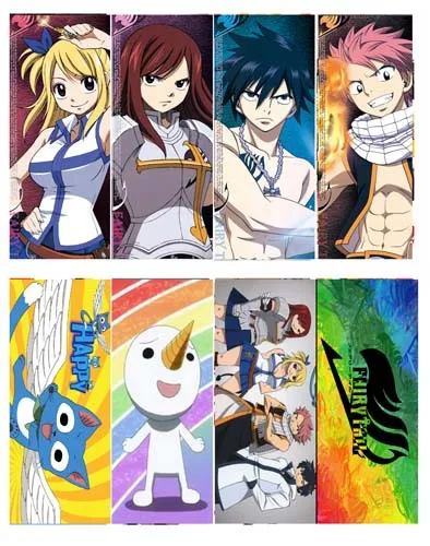 8 pcslot japanese 2014 hot anime fairy tail bookmark for students