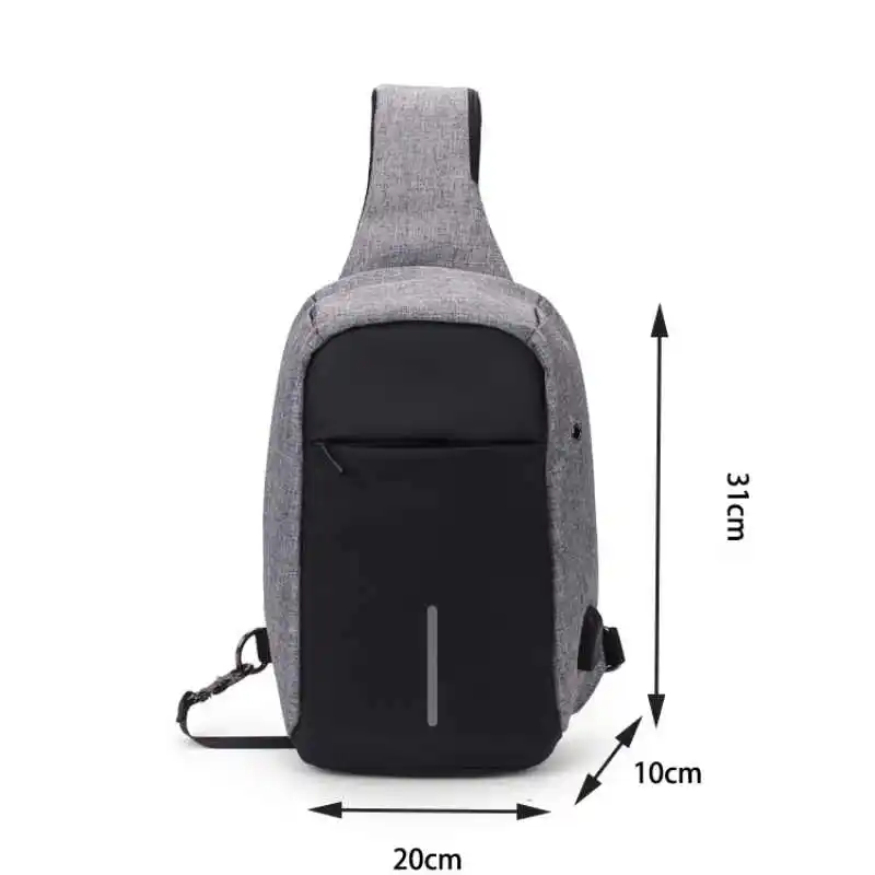 Новая спортивная сумка Многофункциональный anti-theft груди плечо одного плеча USB+ наушники отверстие открытый езда мешок для мужчин