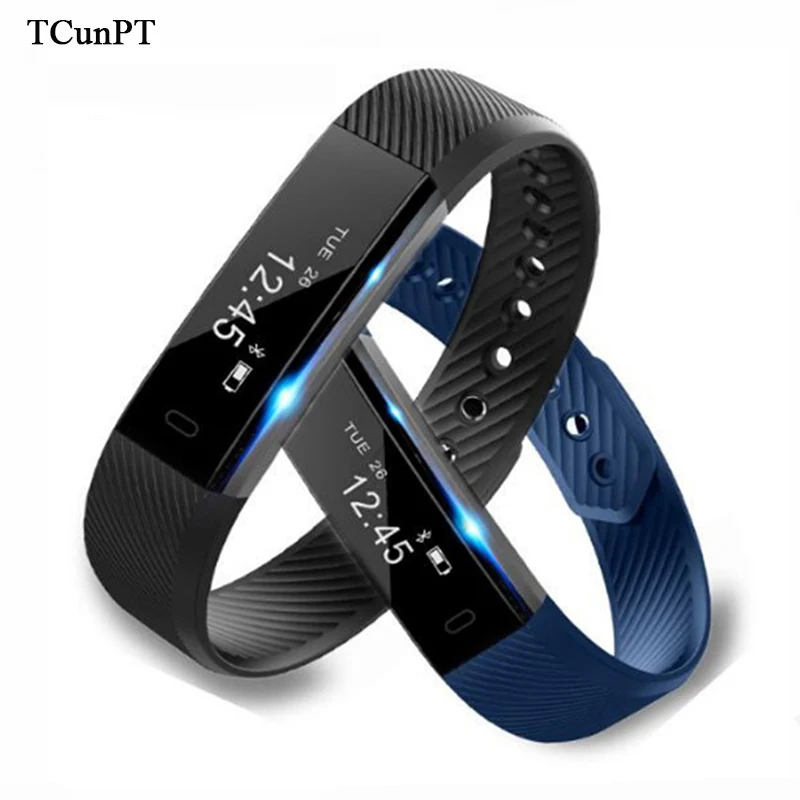 

TCunPT ID115 Smart Bracelet Fitness Tracker Step Counter Activity Monitor Band Wristband for iphone Android phone PK MI2 D21