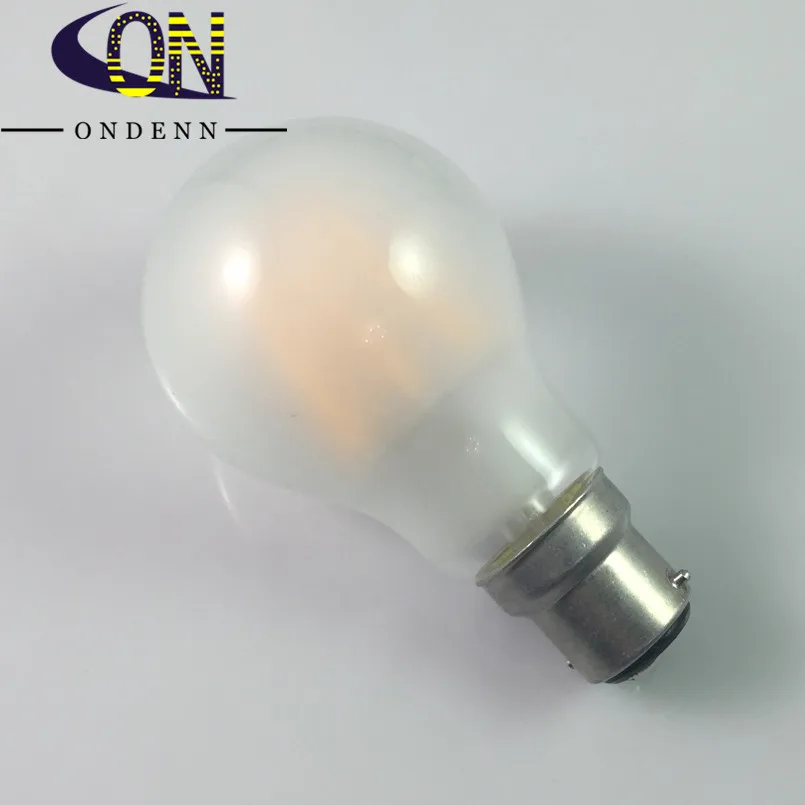 

Top Quality 5PCS 8W LED Filament Bulbs B22 360 Degree A60 A19 Bayonet COB LED Retro Edision Bulbs